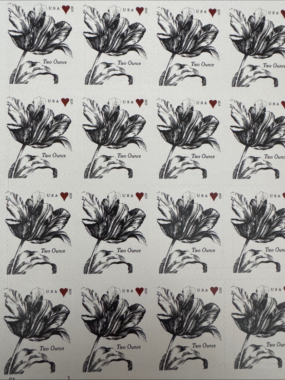 Vintage Tulips 2 Ounce Forever Stamps USPS Wedding Invitations